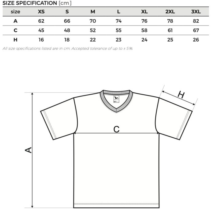 MALFINI V- NECK 100 % pamut V-nyakú póló SÖTÉTSZÜRKE MELÍROZOTT