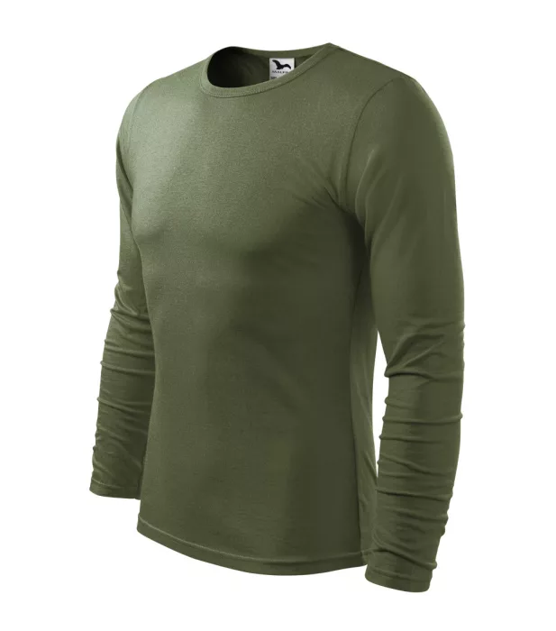 MALFINI FIT-T KHAKI Hosszú ujjú 100 % pamut póló