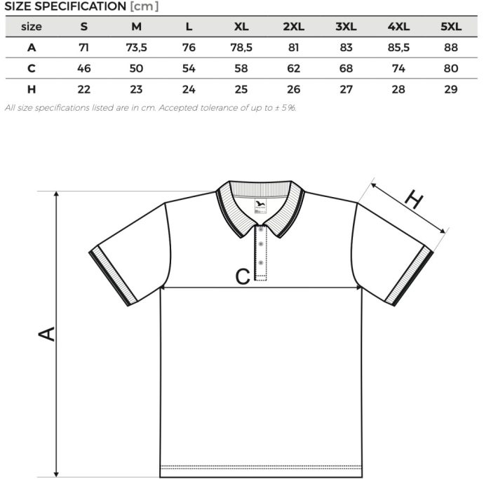MALFINI Pique FEKETE színű galléros póló