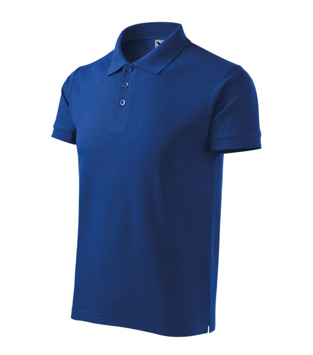 MALFINI COTTON HEAVY 100 % pamut galléros póló KIRÁLYKÉK