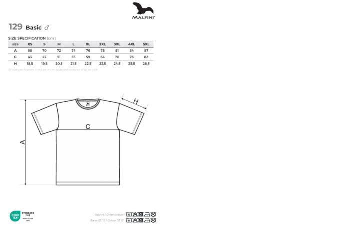 MALFINI Basic ARMY 100 % pamut kerek nyakú póló