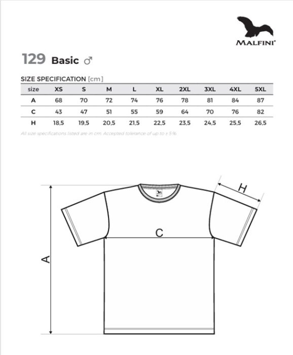 MALFINI Basic CORAL 100 % pamut kerek nyakú póló