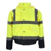 BOMBER Láthatósági neon bélelt téli munkaruha kabát
