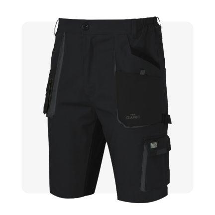 CLASSIC 100 Slim szürke munkaruha rövidnadrág