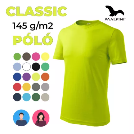 MALFINI CLASSIC NEW 100 % pamut kerek nyakú póló