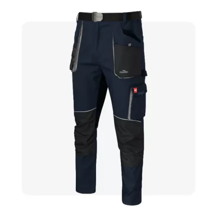 CLASSIC STRETCH SLIM navy kék munkaruha derekas nadrág