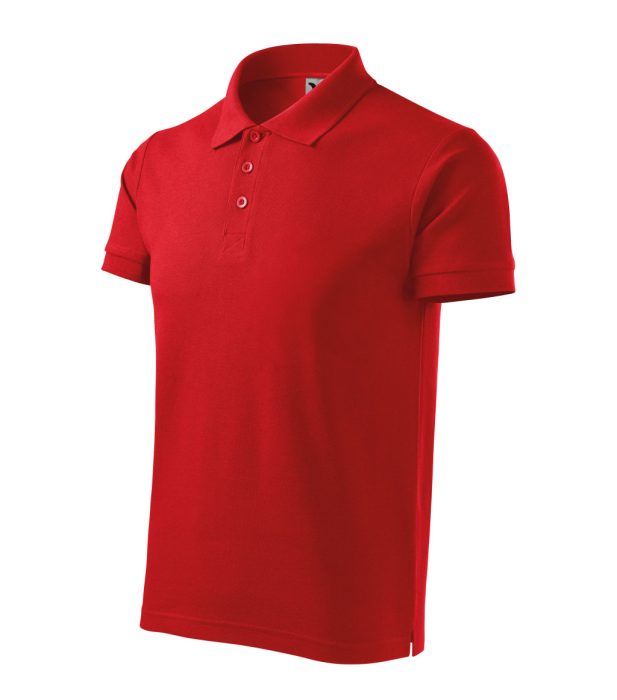 MALFINI COTTON HEAVY 100 % pamut galléros póló PIROS