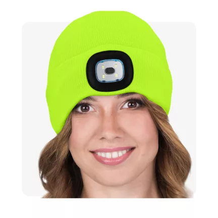 LED lámpás kötött akril neon téli sapka