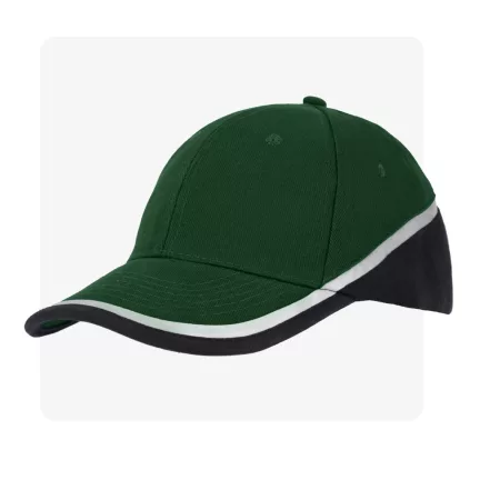 DOBBELT zöld fényvisszaverős baseball sapka