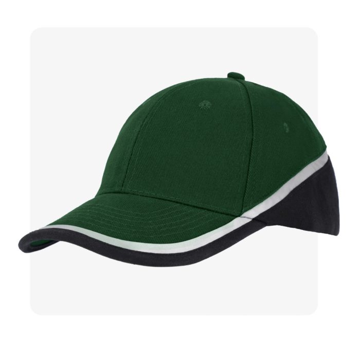 DOBBELT zöld fényvisszaverő baseball sapka 