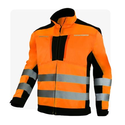 FLASH láthatósági narancs munkaruha kabát