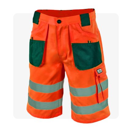 FLASH Láthatósági narancs munkaruha rövidnadrág