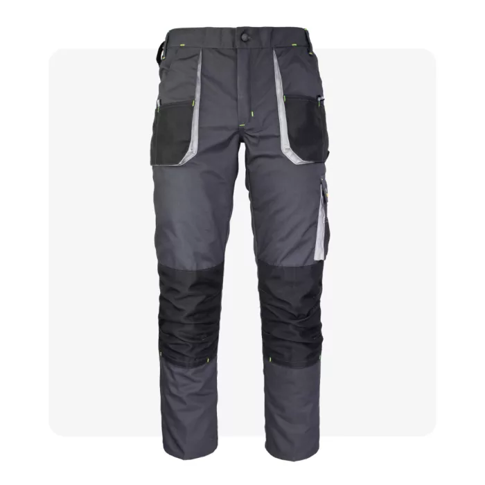 FORCO fekete munkaruha derekas nadrág