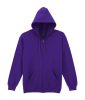 GILDAN GI18600 cipzáras, kapucnis pulóver Purple