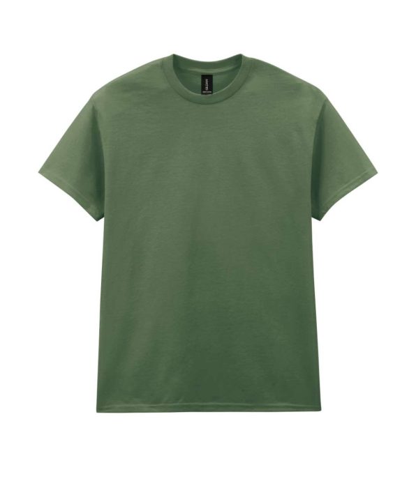GILDAN GI5000 100 % pamut kerek nyakú póló Military Green 