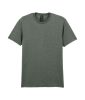 GILDAN GI64000 100 % pamut kerek nyakú póló Heather Military Green 