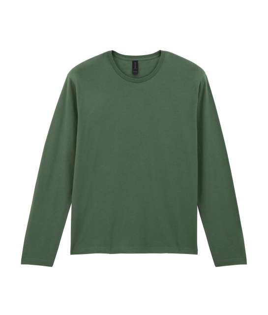 GILDAN GI64400 100 % pamut hosszú ujjú póló Military Green 