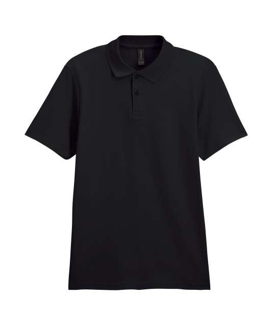 GILDAN GI64800 100 % pamut galléros póló Black