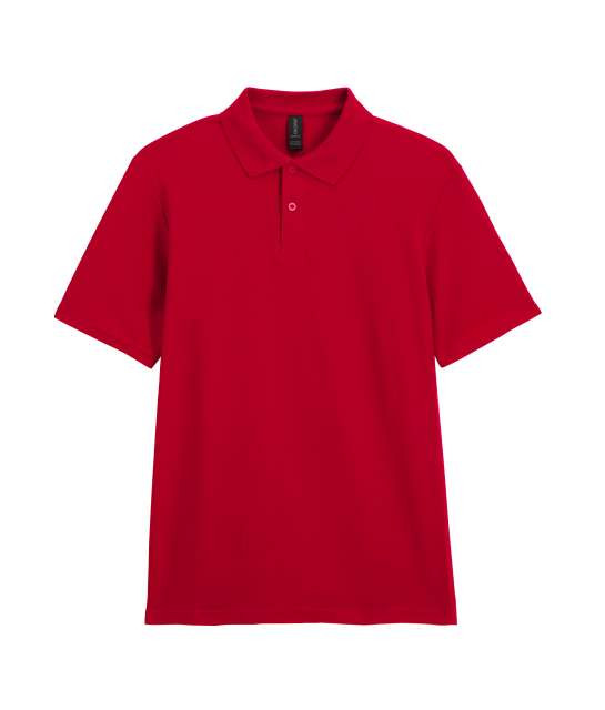 GILDAN GI64800 100 % pamut galléros póló Cherry Red
