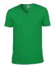 GILDAN GI64V00 100 % pamut v nyakú póló Irish Green
