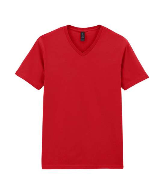 GILDAN GI64V00 100 % pamut v nyakú póló Red