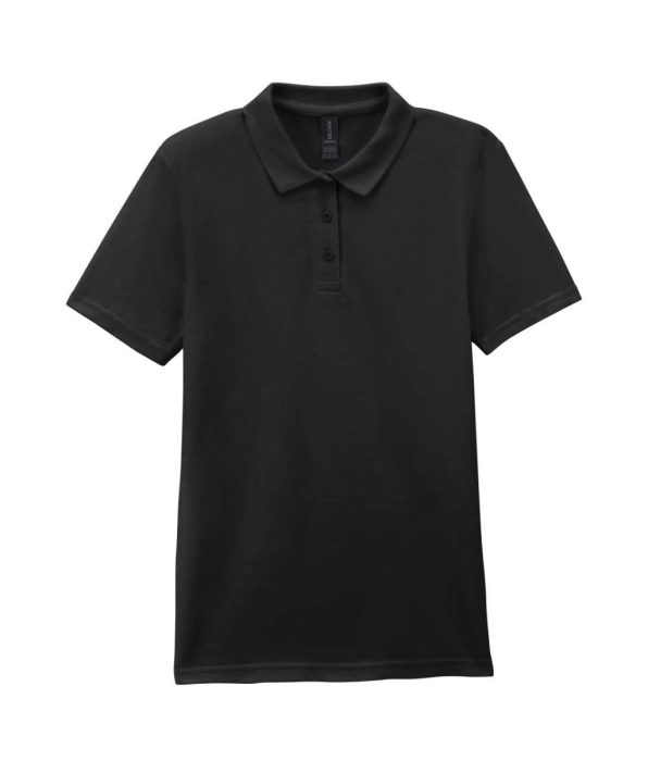 GILDAN GIL64800-B3 100 % pamut galléros póló Black