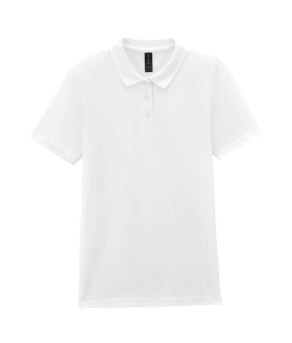 GILDAN GIL64800-B3 100 % pamut galléros póló White
