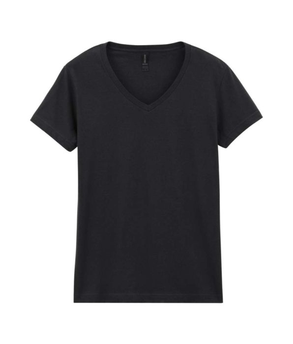 GILDAN GIL64V00 100 % pamut v nyakú póló Black