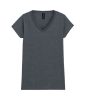 GILDAN GIL64V00 100 % pamut v nyakú póló Dark Heather