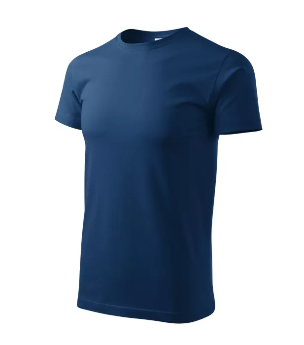 MALFINI HEAVY NEW ÉJKÉK színű 100% pamut kerek nyakú póló