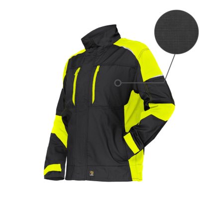 HELICON fekete-neon ripstop munkaruha kabát