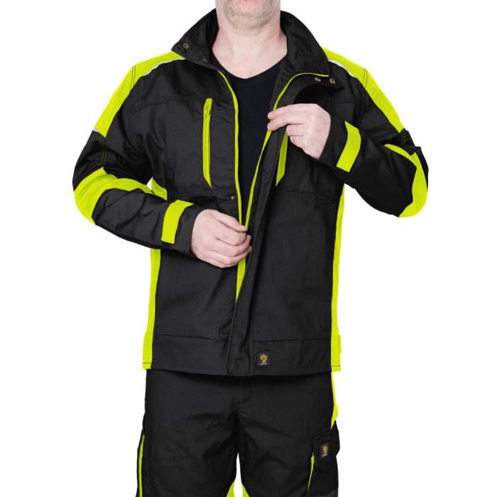 HELICON fekete-neon ripstop munkaruha kabát