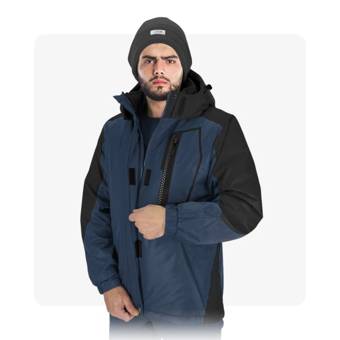 HOLM navy kék bélelt téli munkaruha kabát