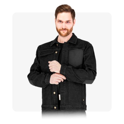 JEANS303 Farmer fekete munkaruha kabát