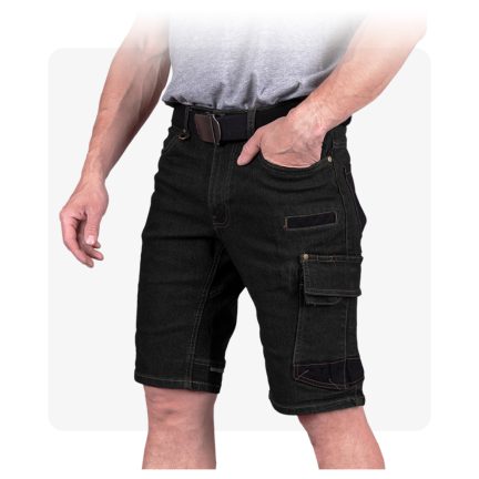 JEANS303 Farmer fekete munkaruha rövidnadrág