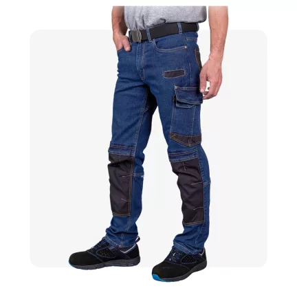 JEANS303 farmer kék munkaruha derekas nadrág