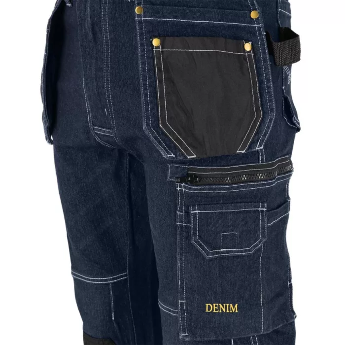 JEANS415 farmer kék munkaruha derekas nadrág