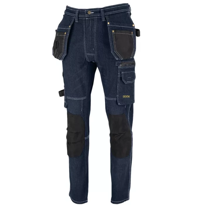 JEANS415 farmer kék munkaruha derekas nadrág
