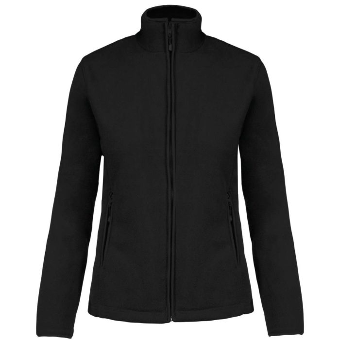 GILDAN KARIBAN 100% poliészter cipzáras polár pulóver Black