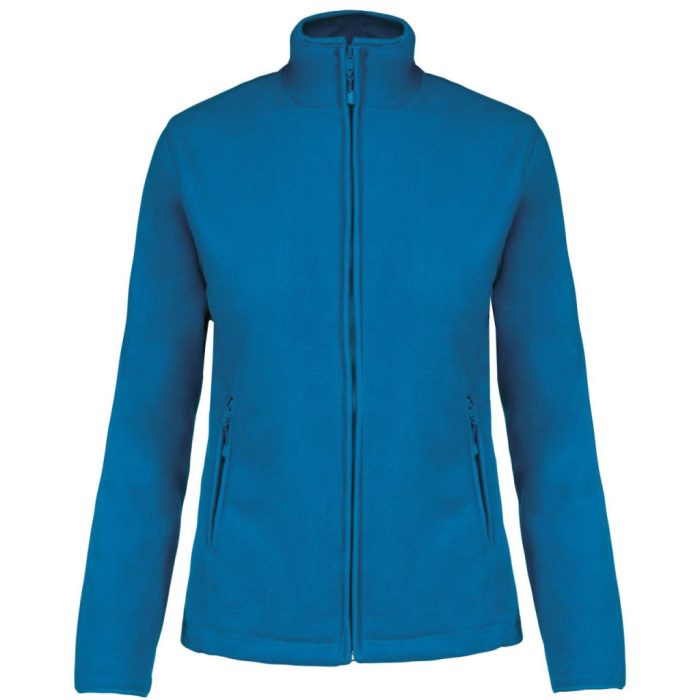 GILDAN KARIBAN 100% poliészter cipzáras polár pulóver Tropical Blue