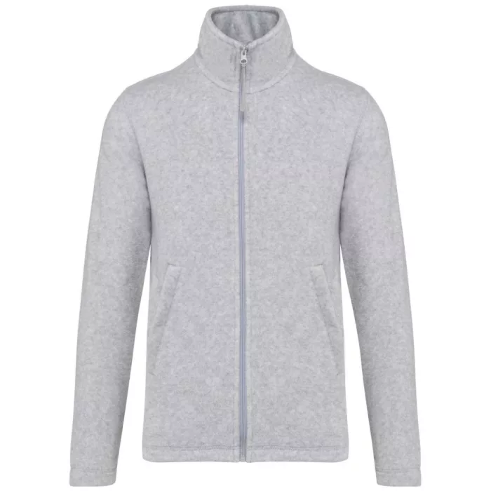 GILDAN KARIBAN ASH HEATHER 100% poliészter cipzáras polár pulóver