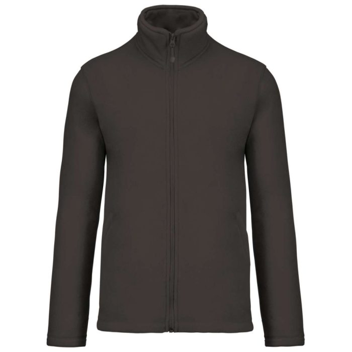GILDAN KARIBIN 100% poliészter cipzáras polár pulóver Dark Grey