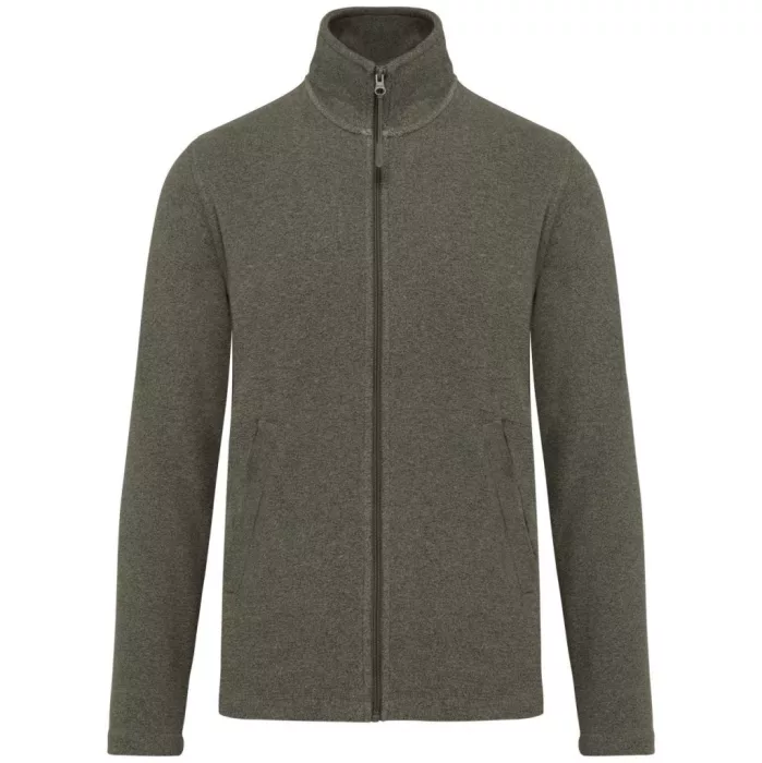 GILDAN KARIBAN GREEN MARBLE HEATHER 100% poliészter cipzáras polár pulóver