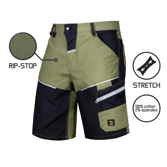 LANDER Zöld RIPSTOP munkaruha rövidnadrág
