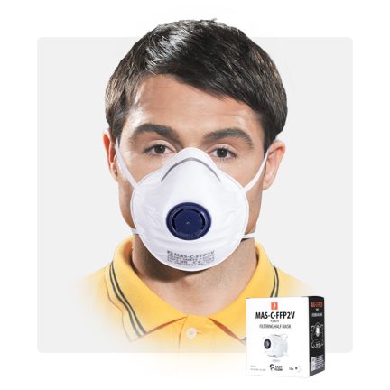 FFP2 fehér 5 rétegű szelepes maszk