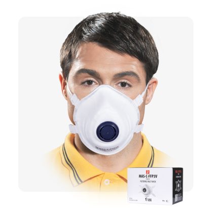 FFP3 fehér szelepes maszk