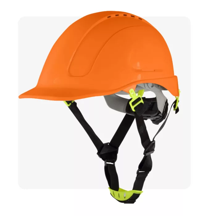 MORION narancs szellőző, állítható munkavédelmi sisak