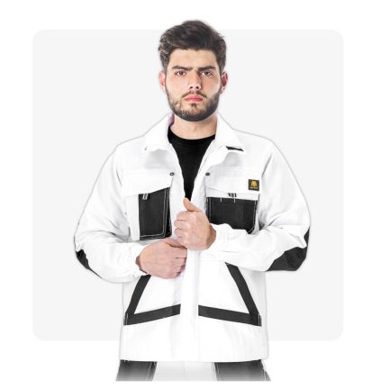 OGRIFOX fehér munkaruha kabát