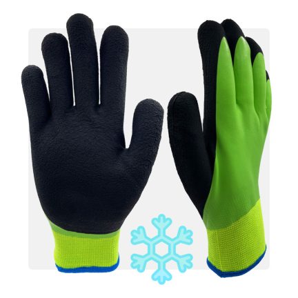   Dupla Latex mártott TÉLI poliészter/frottír szerelőkesztyű