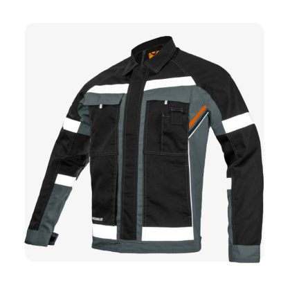 Professional láthatósági szürke munkaruha kabát